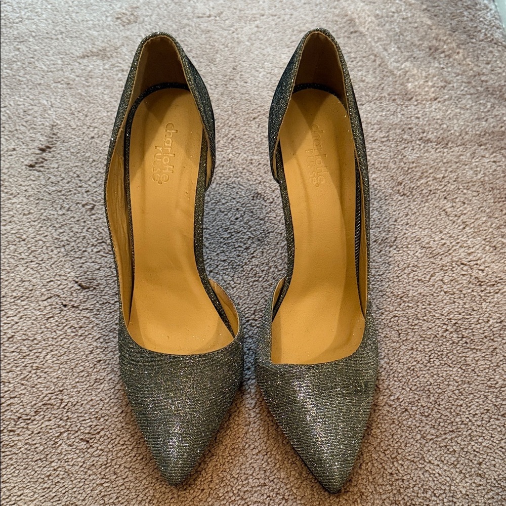 Black& Silver High Heeled Pumps